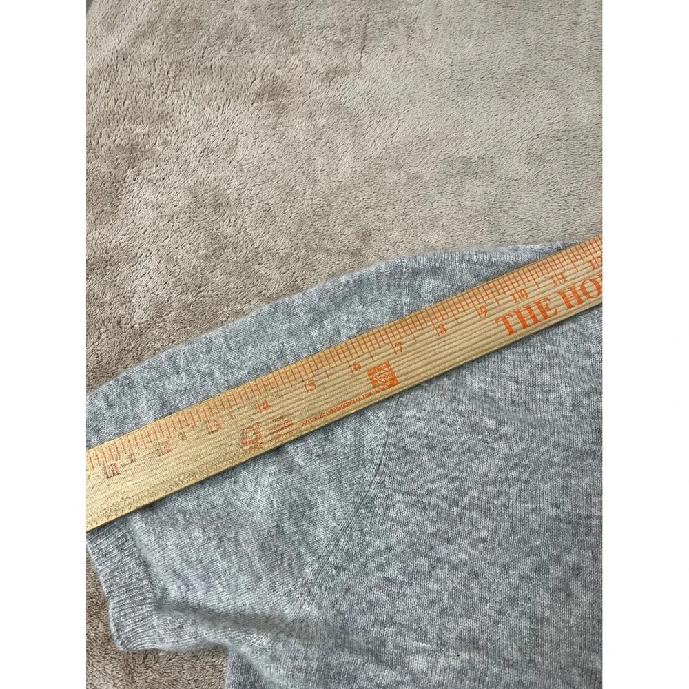 Wendy B. Cashmere Sweater Shirt/Blouse Women's Medium Gray Luxury Knit S/S EUC
